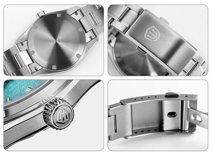 Watchdives WD0003B ‌Aventurine Dial Watch VH31 Quartz Movement Sapphire Crystal Luminous 100m Waterproof 36mm Vintage Watches