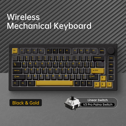 Akko 5075 V3 75% Mechanical Keyboard 8000/10000mAh 2.4GHz Wireless/ Wired Type-C/BT 5.0 Hot Swap RGB Gasket for Gaming Typing