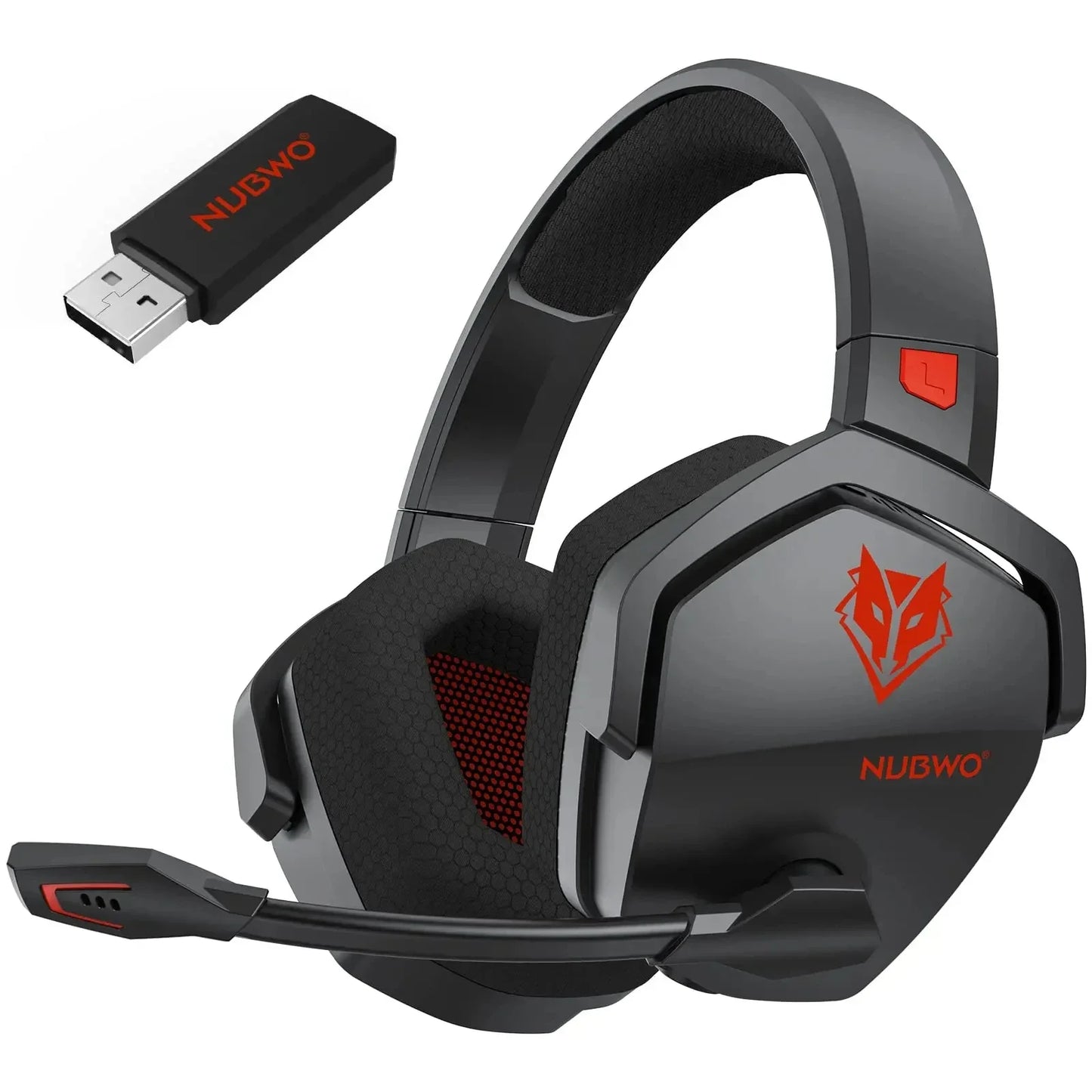 NUBWO G06 Pro Wireless Gaming Headset with Charging Station, Bluetooth 5.3 Gaming Headphones for PS5, PS4 & PC, ENC Microphone, 120-Hour Battery Life