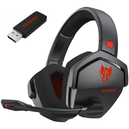 NUBWO G06 Pro Wireless Gaming Headset with Charging Station, Bluetooth 5.3 Gaming Headphones for PS5, PS4 & PC, ENC Microphone, 120-Hour Battery Life