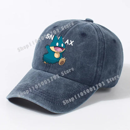 Pokémonové baseballové čepice Pikachu Kawaii Anime postavičky Sluneční klobouky Letní outdoorové sluneční klobouky pro rodiče a děti Módní kšiltovka s kachním jazykem Dárek