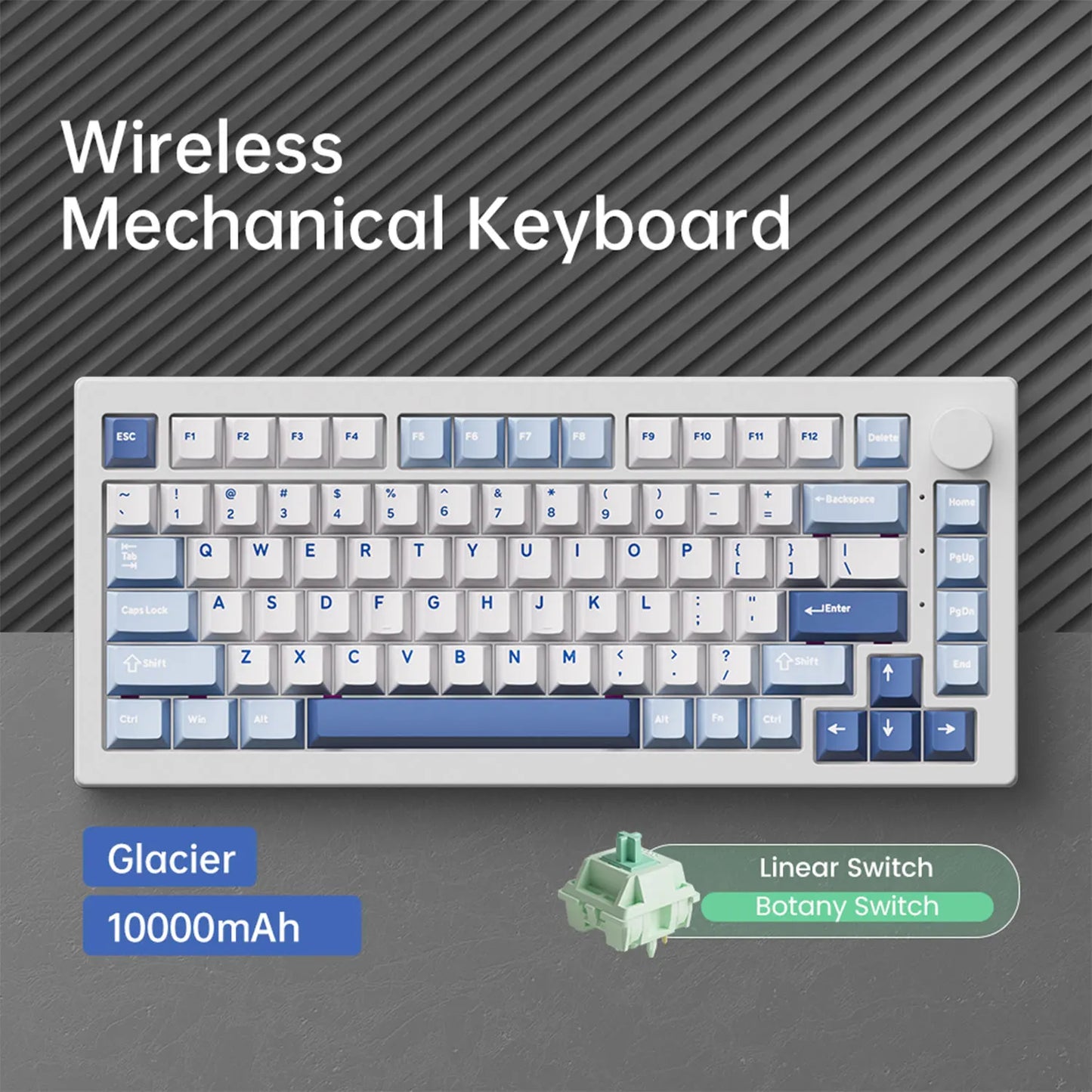 Akko 5075 V3 75% Mechanical Keyboard 8000/10000mAh 2.4GHz Wireless/ Wired Type-C/BT 5.0 Hot Swap RGB Gasket for Gaming Typing