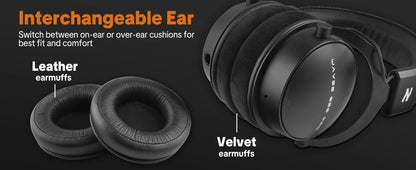 Talomen TOP W550X Over-Ear Wired Headphones with 50mm Drivers, Deep Bass, Detachable Cable & Built-in Microphone – Gaming, DJ, Studio & Office Headset