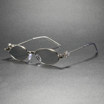 High-End Elegant Diamond-Embellished UV-Protective Sunglasses, Exquisite Stylish Diamond-Inlaid Oval Sunglasses