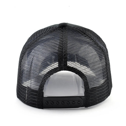Gorras de camionero de moda con parche bordado de cabra. Gorra de béisbol Snapback «Four Seasons» para hombre y mujer, con visera ajustable.