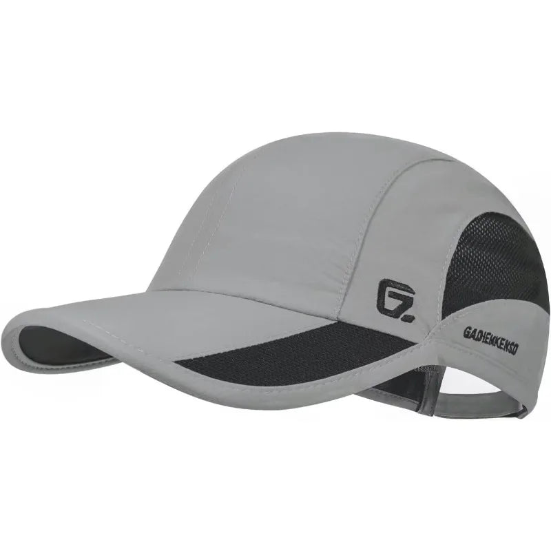 GADIEMKENSD Estate Uomo Sport Corsa Cappellino da baseball Uomo Golf Asciugatura rapida Donna Cappellino a rete con visiera e chiusura a scatto
