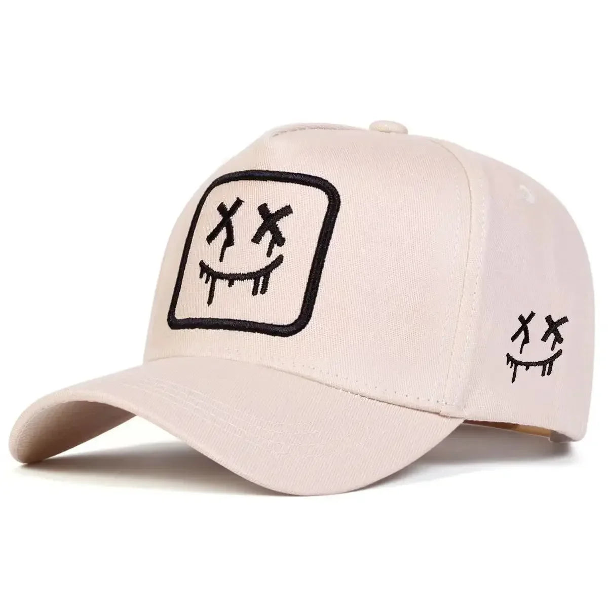 Cappellini da baseball unisex XX con ricamo a faccina sorridente, per primavera e autunno, da esterno, casual, regolabili, cappellino parasole, cappellino sportivo