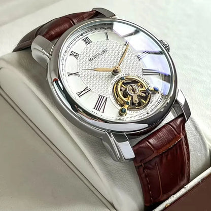 AOKULASIC Brand Men Mechanical Watch Fashion Luxury Business Tourbillion Wristwatch Male Waterproof Sport Automatic Casual Clock
