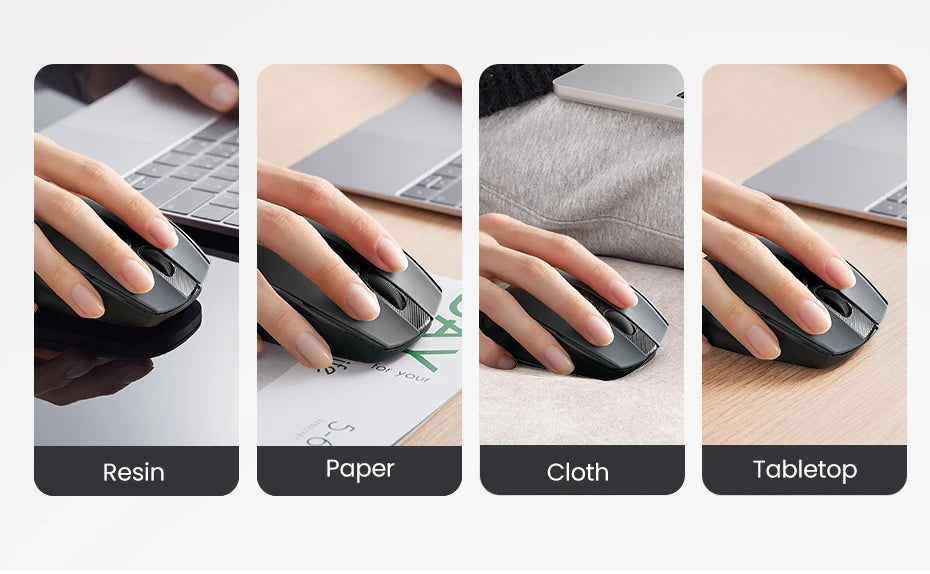 UGREEN Wireless Ergonomic Mouse 4000 DPI Silent Wireless Mouse with 6 Buttons, 2.4G & Bluetooth Ergonomic Mouse for Laptop, MacBook, PC & Tablet