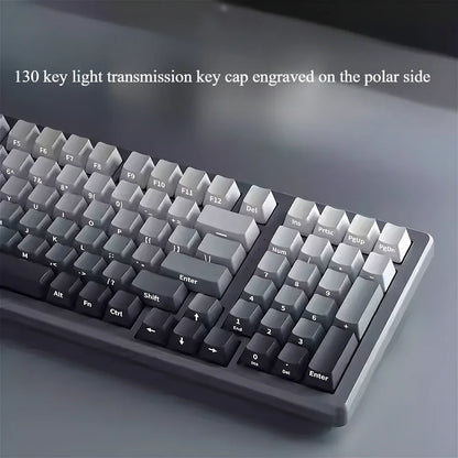 Daylight Cherry Keycaps PBT Translucent Gradient Keycaps for MX Mechanical Keyboards, Side Engraved Cherry Profile PBT Keycap Set