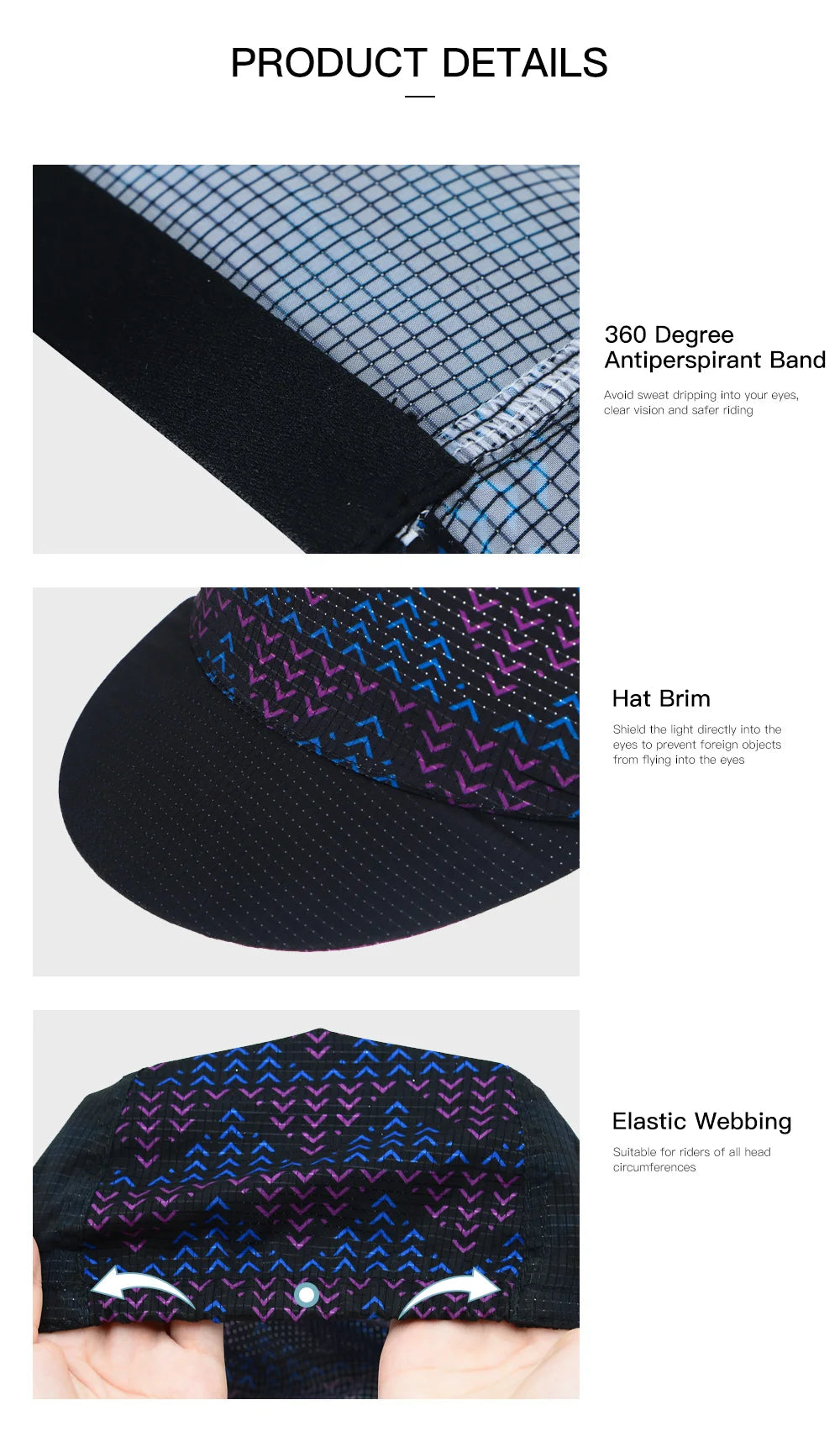 HISERWA Cappellino da ciclismo per uomo e donna, protezione solare, estivo, traspirante, sportivo, ad asciugatura rapida, cappellino da bicicletta, copricapo da ciclismo, Gorra Ciclismo