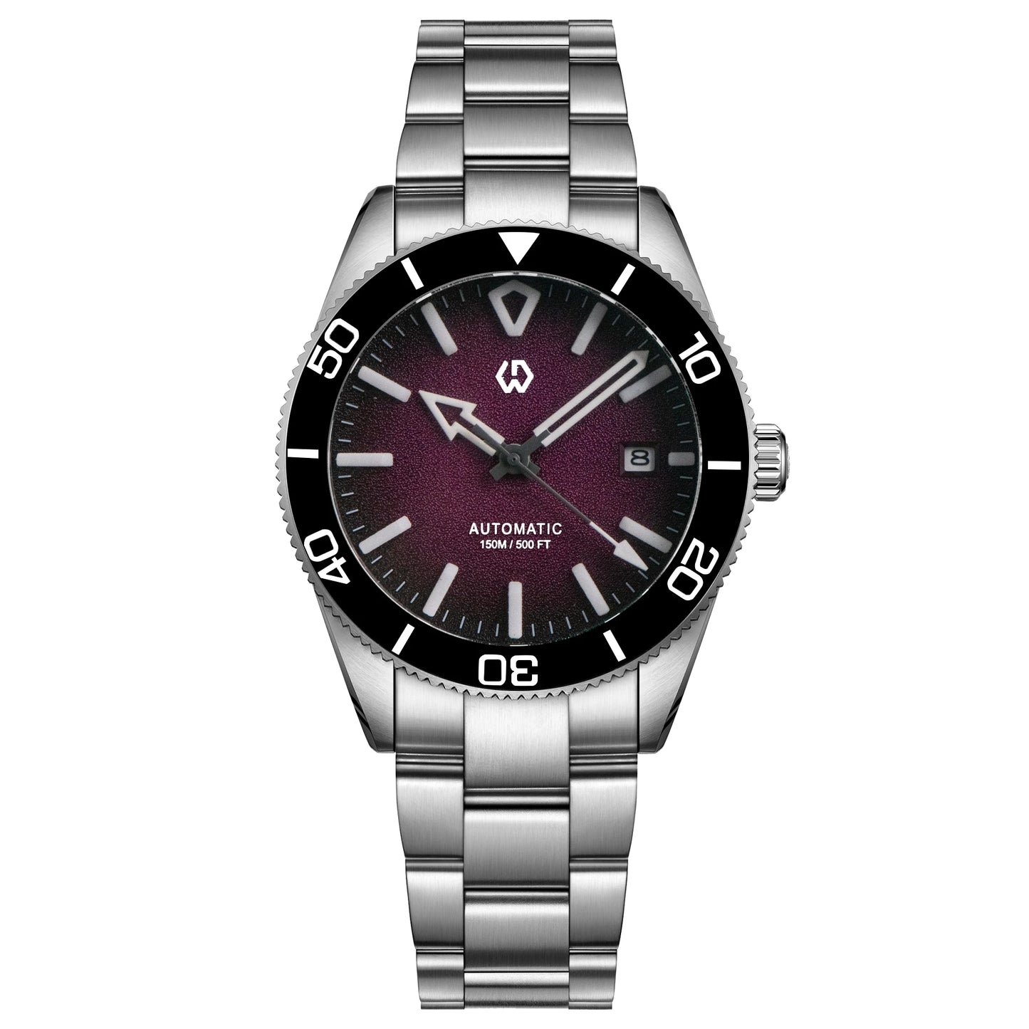 WSD9017 Men's Automatic Watch Mechanical 3D Dimensional Luminous Watch Needle Ceramic Bezel 150 Meters Waterproof Diving