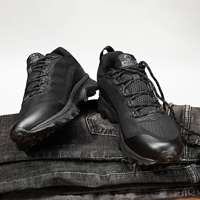 HIKEUP Chaussures de course en plein air pour hommes et femmes, antidérapantes, randonnée, camping, sports de trail, chaussures de sécurité pour hommes, confortables, baskets de trekking