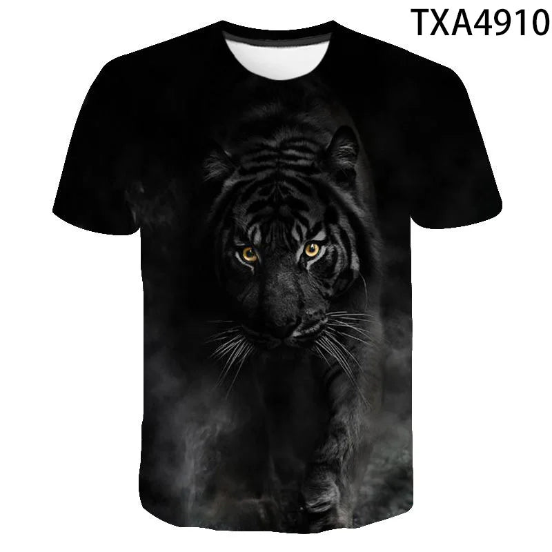 2020 New Tiger 3D T Shirt Men Women Children Summer Fashion Short Sleeve Printed Animal T-Shirt Cool Tops Tees Boy Girl Clothing