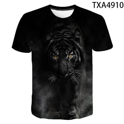 2020 New Tiger 3D T Shirt Men Women Children Summer Fashion Short Sleeve Printed Animal T-Shirt Cool Tops Tees Boy Girl Clothing