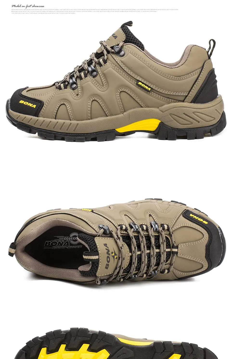 BONA novi klasični stil muške planinarske cipele na vezanje, muške sportske cipele za outdoor trčanje, trekking tenisice