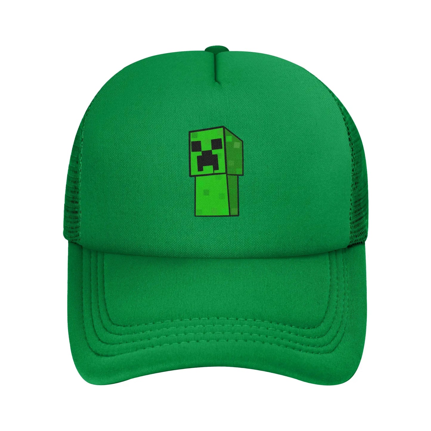 Adult Creepers Big Face Videogame  Trucker Cap Mesh Baseball Cap Polyester Hat Sun Hat Adjustable Racing Cap Summer