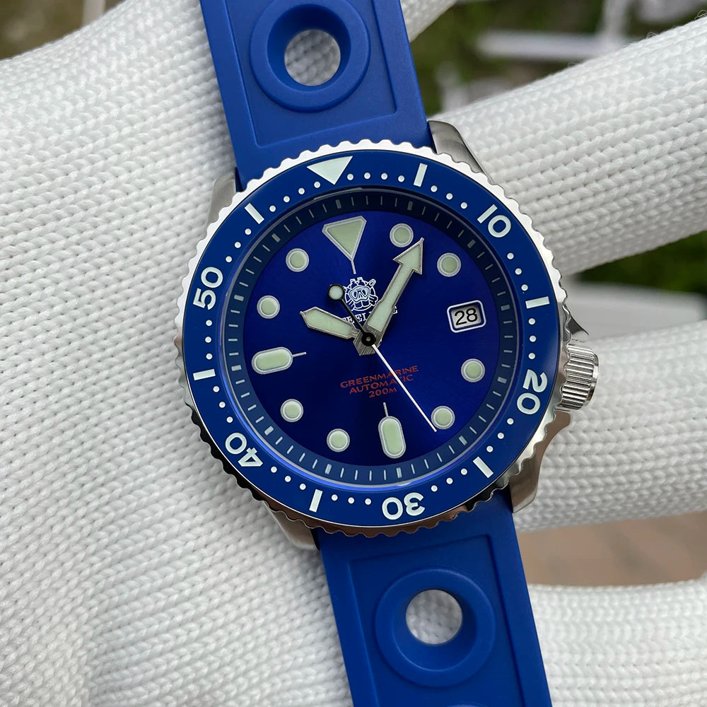 Mechanical Watch For Men STEELDIVE SD1973 Japan NH35 Automatic Movement Ceramic Bezel 200M Waterproof Classic Dive Small Abalone