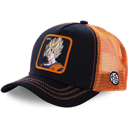 Dragon Ball Son Goku Cap Summer Travel Peaked Cap Men's Embroidery Hip-Hop Mesh Cap Style Sun Visor Baseball Cap Outdoor Sport