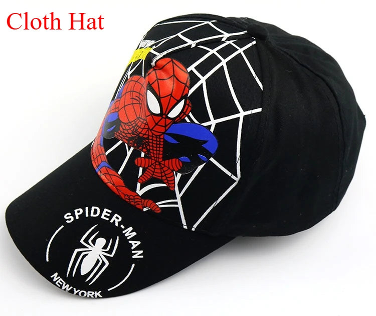 Figurka z anime Marvela Spider-Man – czapka z daszkiem z motywem kreskówkowym, bawełna i poliester, czapka z daszkiem dla chłopców i dziewcząt, akcesoria do nakryć głowy, prezent urodzinowy dla dzieci