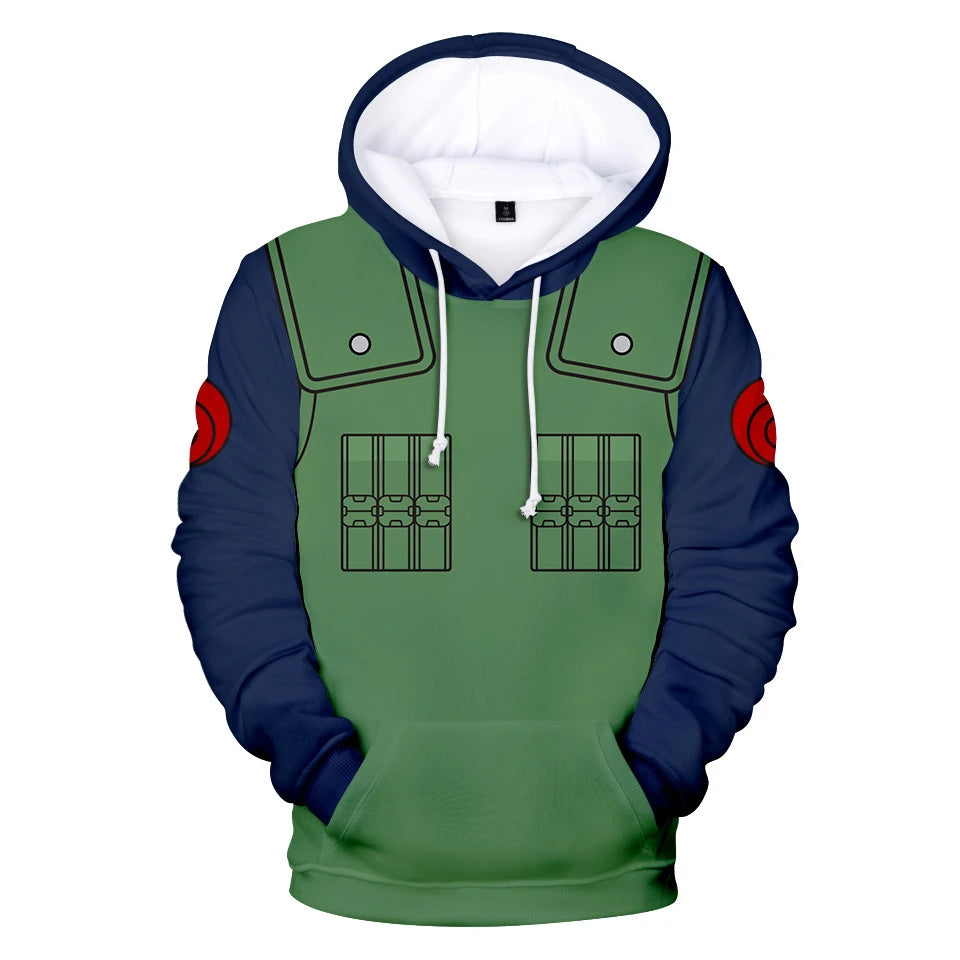 New Naruto Hoodies Character Suit 3D Digital Color Printed Hoodie Sports and Leisure Pullover Hooded Sweatshirt for Men Women