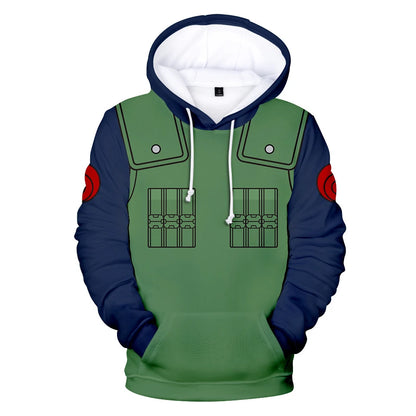 New Naruto Hoodies Character Suit 3D Digital Color Printed Hoodie Sports and Leisure Pullover Hooded Sweatshirt for Men Women
