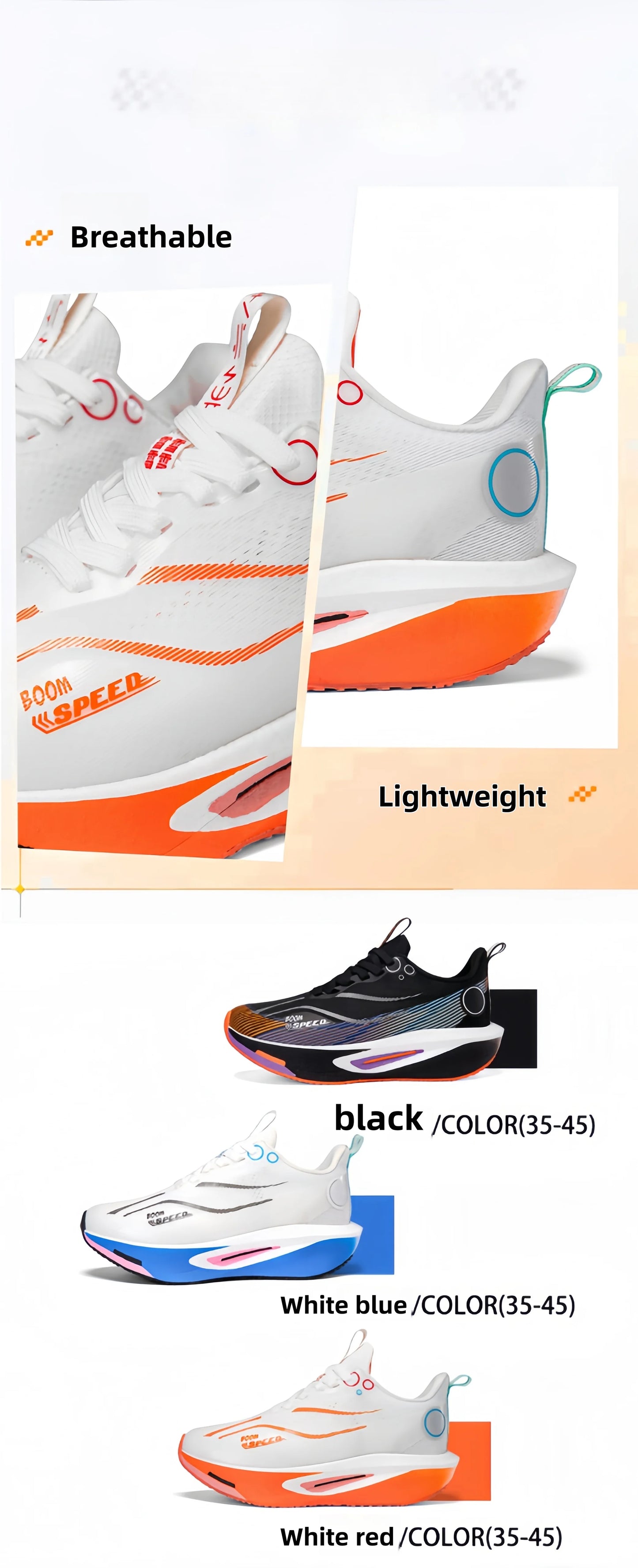 2025 Men's And Women's Carbon Board Running Shoes Professional Marathon, Lightweight Rebound Cushioning Breathable Sports Shoes