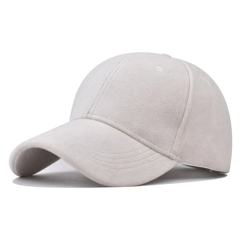 Afslappede baseballkasketter til kvinder og mænd – modekasketter i ruskind til efterår og vinter – udendørs solkasketter – snapback-kasketter – unisex-kasketter i ensfarvet design – hiphop-kasketter