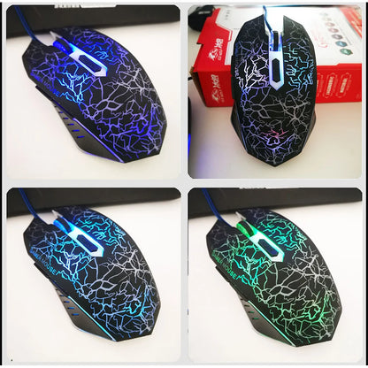 USB Wired Gaming Mouse RGB LED 2400 DPI Professional Gaming Mouse, Ergonomic USB Wired Gaming Mouse for PC, Laptop, Dota 2 & LOL