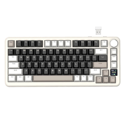 ATTACK SHARK X85 Pro 75% Mechanical Keyboard Wireless RGB Gaming Keyboard with Display Screen, Knob, Hot Swappable Gasket Mount, Bluetooth, 2.4GHz & Wired