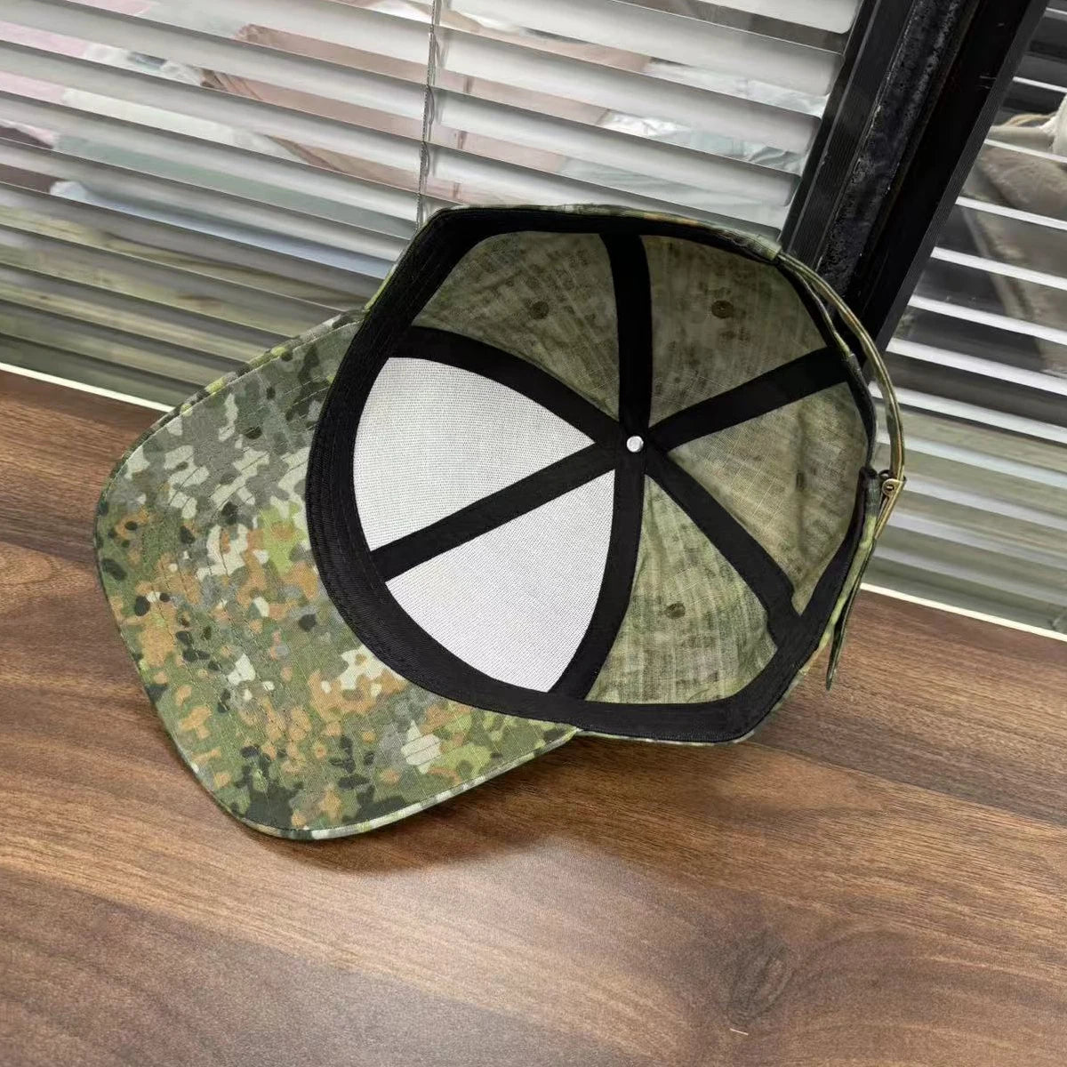 Gorra de béisbol M19 NFP multitono con estampado de camuflaje Flecktran de los Países Bajos para hombre, verde