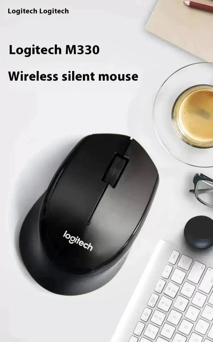 Logitech M330 Professional Office Mouse, Quiet Wireless Ergonomic Mouse, 2.4GHz USB Optical Mouse for Laptop, PC & Desktop