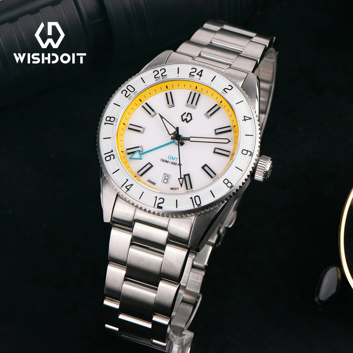 WSD9025 New man's Automatic Watch Quartz Swiss Movement BGW9 Luminous Bezel 4-Pin GMT 150 Meters Waterproof Diving