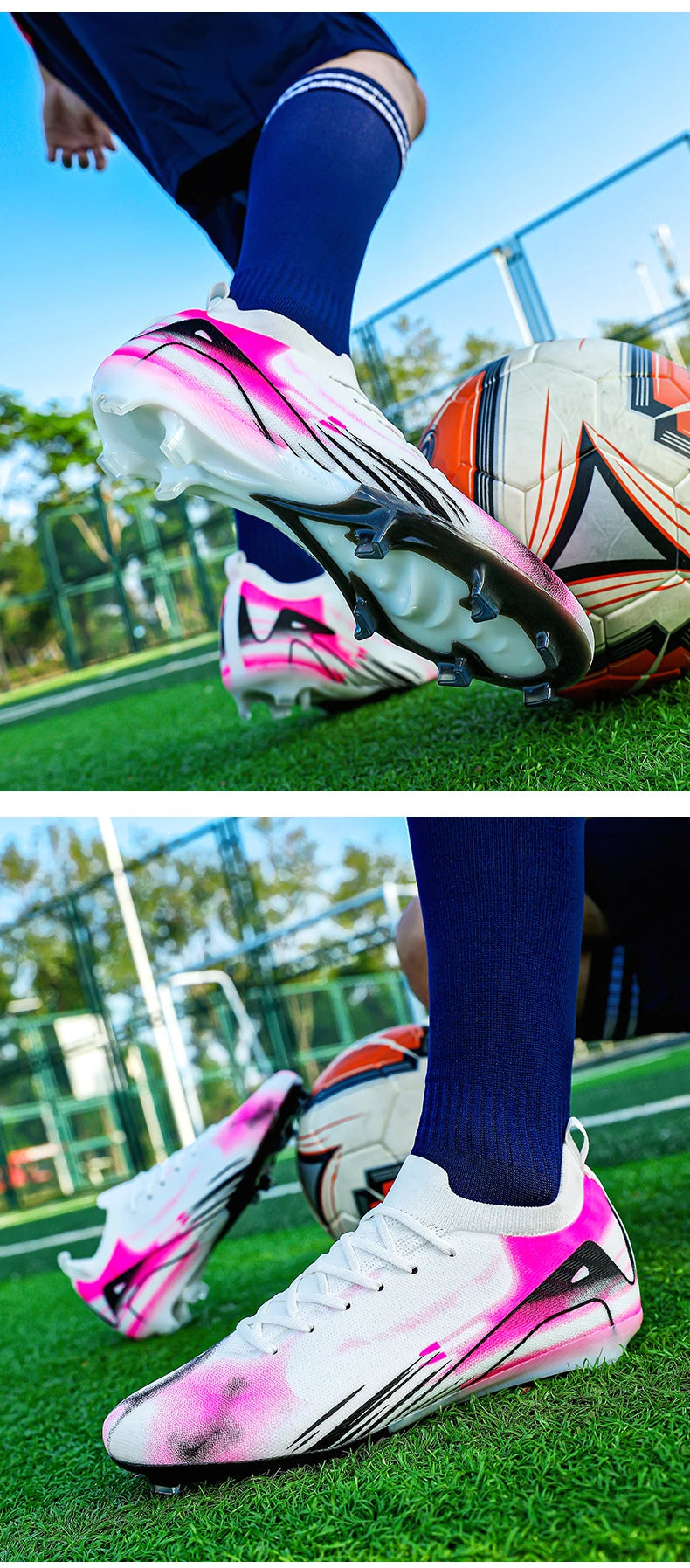 Męskie buty piłkarskie Society Professional do treningu na trawie – oryginalne buty do futsalu z kolcami, antypoślizgowe buty do halowych boisk piłkarskich 2025