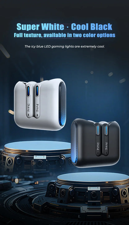 HTC NE49 Bluetooth 6.0 True Wireless Earbuds Gaming Headphones with HiFi Deep Bass, IPX5 Waterproof Bluetooth Earbuds, Low Latency Wireless Earphones