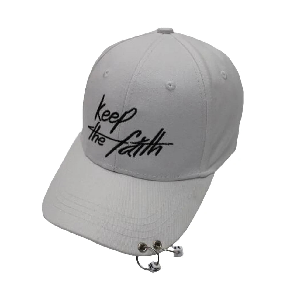 Casquette de baseball Snapback pour femmes et hommes, style hip-hop et K-pop, couleur unie avec anneau, pour les amateurs de sport, de danse et de voyage, casquette « Dad Hat », streetwear, ajustable
