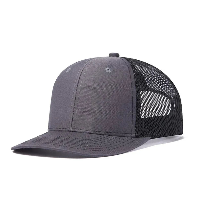 Cappellino da baseball classico in rete traspirante per donne, cappellino casual da camionista traspirante, cappellino unisex regolabile con chiusura a scatto, cappellino sportivo e dinamico da papà