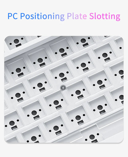 AJAZZ AK820 Pro Gaming Mechanical Keyboard Bluetooth 5.1 Wireless RGB Hot Swappable Gasket Keyboard with TFT Screen & Knob