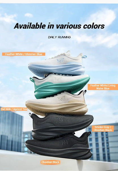 361 Degrees Fengye 5.0 Running Shoes Lightweight Wear Resistant Shock Absorb Breathable Soft Soled Male Sneakers 672542210F