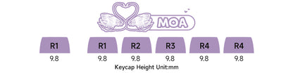 Tastiera meccanica wireless Akko MonsGeek MG108B Bun Wonderland, profilo MOG, RGB, 108 tasti, formato full size, hot swap, USB / 2.4G / BT 5.0