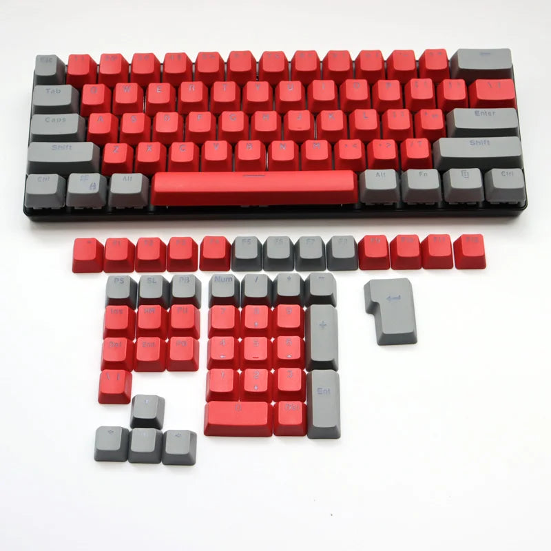 106 Keys Grey Red Keycaps PBT Specials Keycap Backlit Two-Color Key Caps For MX Switch 61/87104 Mechanical Keyboard