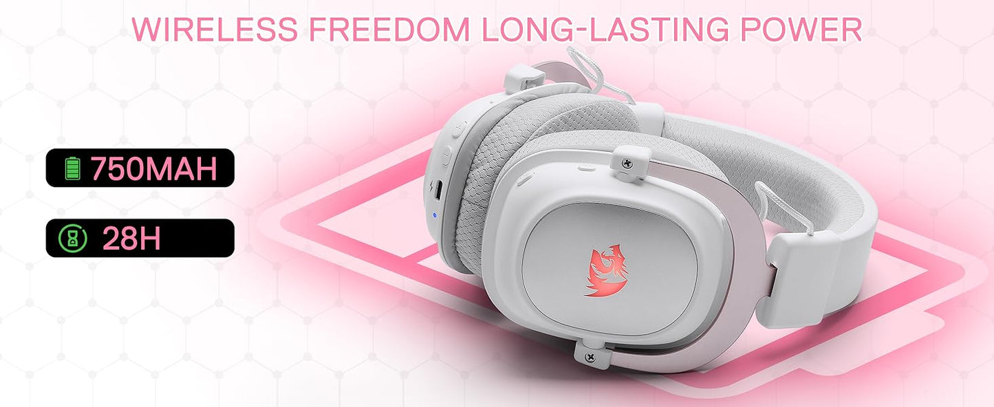 Redragon H510 PRO 3-Mode RGB Gaming 7.1 Surround Sound Headset,53MM Audio Drivers in Memory Foam Ear Pads Headphone