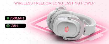 Redragon H510 PRO 3-Mode RGB Gaming 7.1 Surround Sound Headset,53MM Audio Drivers in Memory Foam Ear Pads Headphone