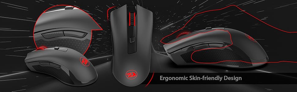 Redragon M652 optički 2.4G bežični miš s USB prijamnikom, prijenosni miš za gaming i ured, 5 podesivih razina DPI-ja
