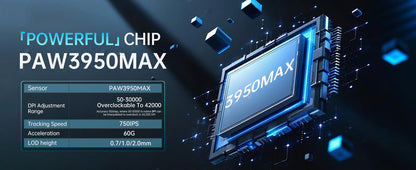 ATTACK SHARK X8 Ultra 8KHz Wireless Gaming Mouse, 55g Superlight Gaming Mouse, PAW3950MAX Sensor, 42,000 DPI, Tri-Mode Bluetooth & USB Gaming Mouse