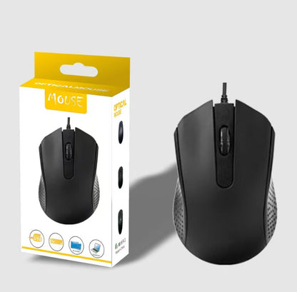 USB Wired Optical Mouse for PC & Laptop, Ergonomic 1200 DPI USB Wired Optical Mouse for Home Office, Business & Gaming